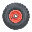 Bild 3 von 2-tlg. Sackkarrenrad mit Diamant-Gummireifen, Bohrung ca. 20 mm - Rot/Schwarz