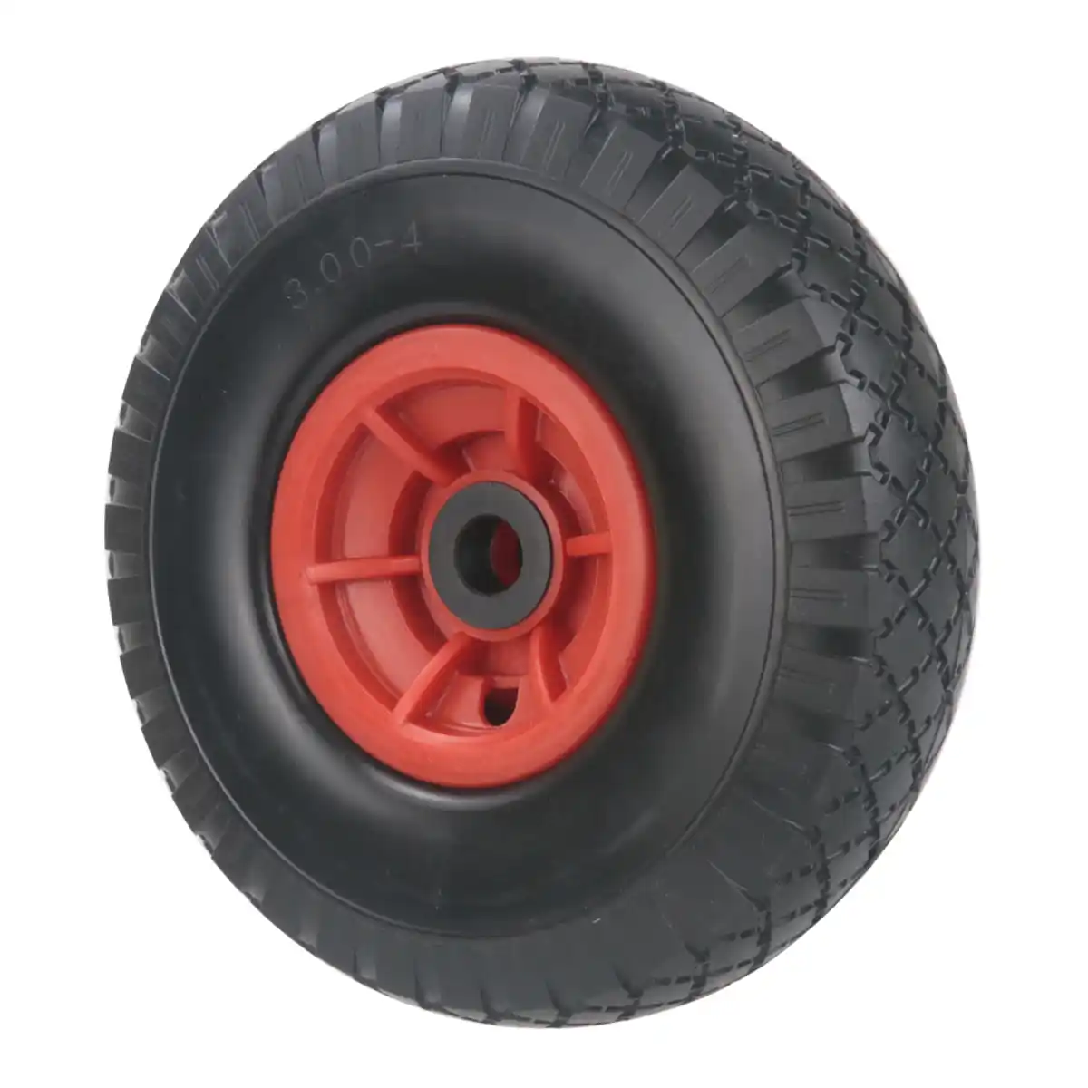 Bild 3 von 2-tlg. Sackkarrenrad, Bohrung ca. 25 mm - Rot/Schwarz