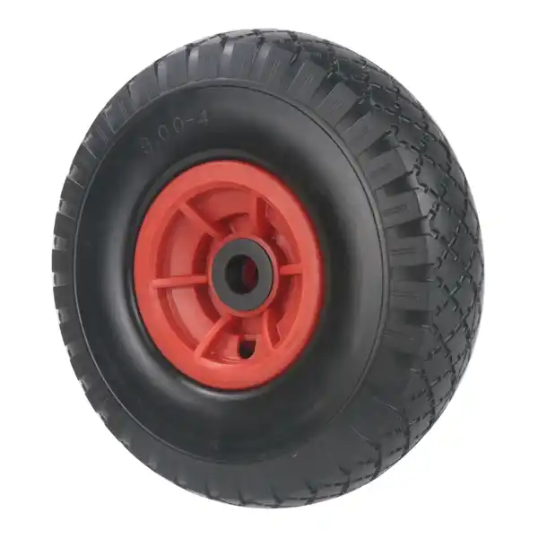 Bild 3 von 2-tlg. Sackkarrenrad, Bohrung ca. 25 mm - Rot/Schwarz