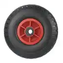 Bild 1 von 2-tlg. Sackkarrenrad, Bohrung ca. 25 mm - Rot/Schwarz