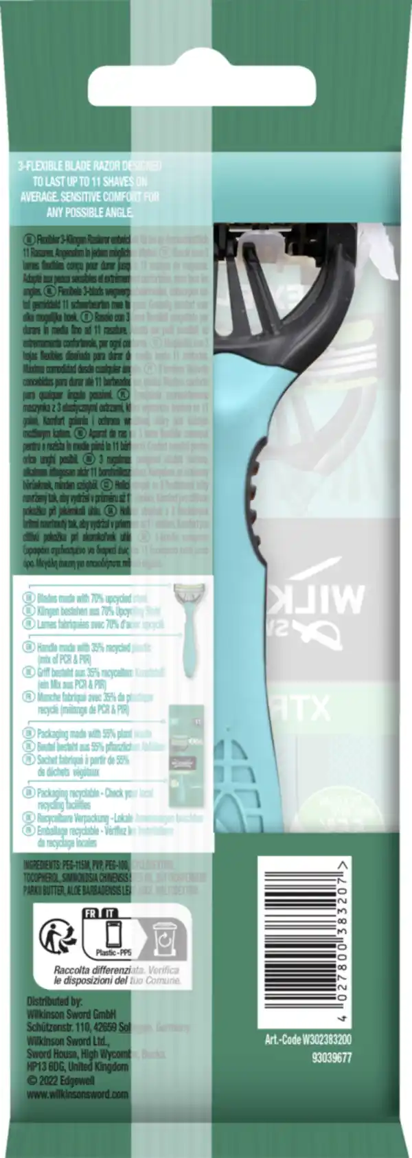 Bild 2 von Wilkinson Sword Xtreme 3 Sensitive Comfort Rasierer