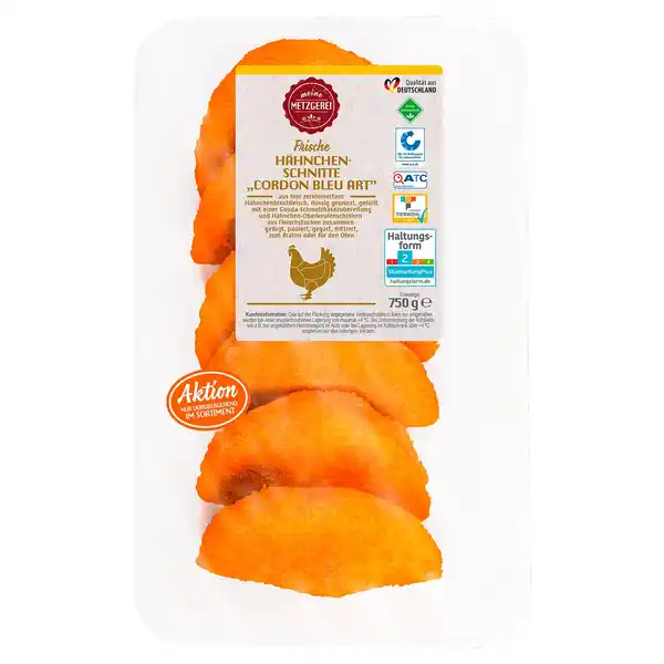 Bild 1 von MEINE METZGEREI Hähchen Schnitte Cordon Bleu 750g