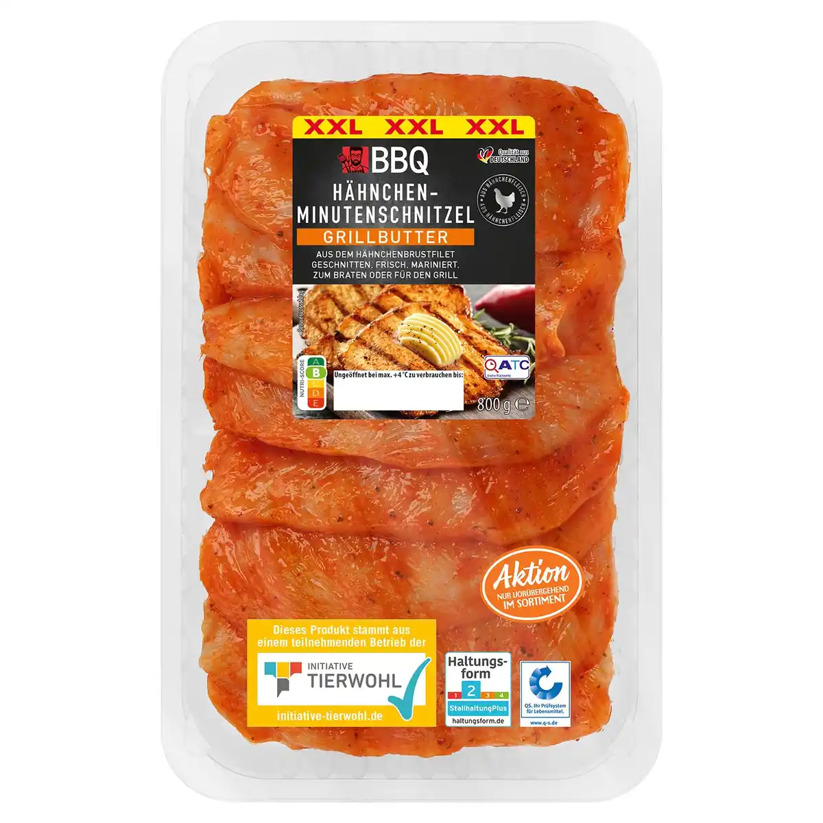 Bild 1 von BBQ Hähnchen Minutenschnitzel mariniert 800 g