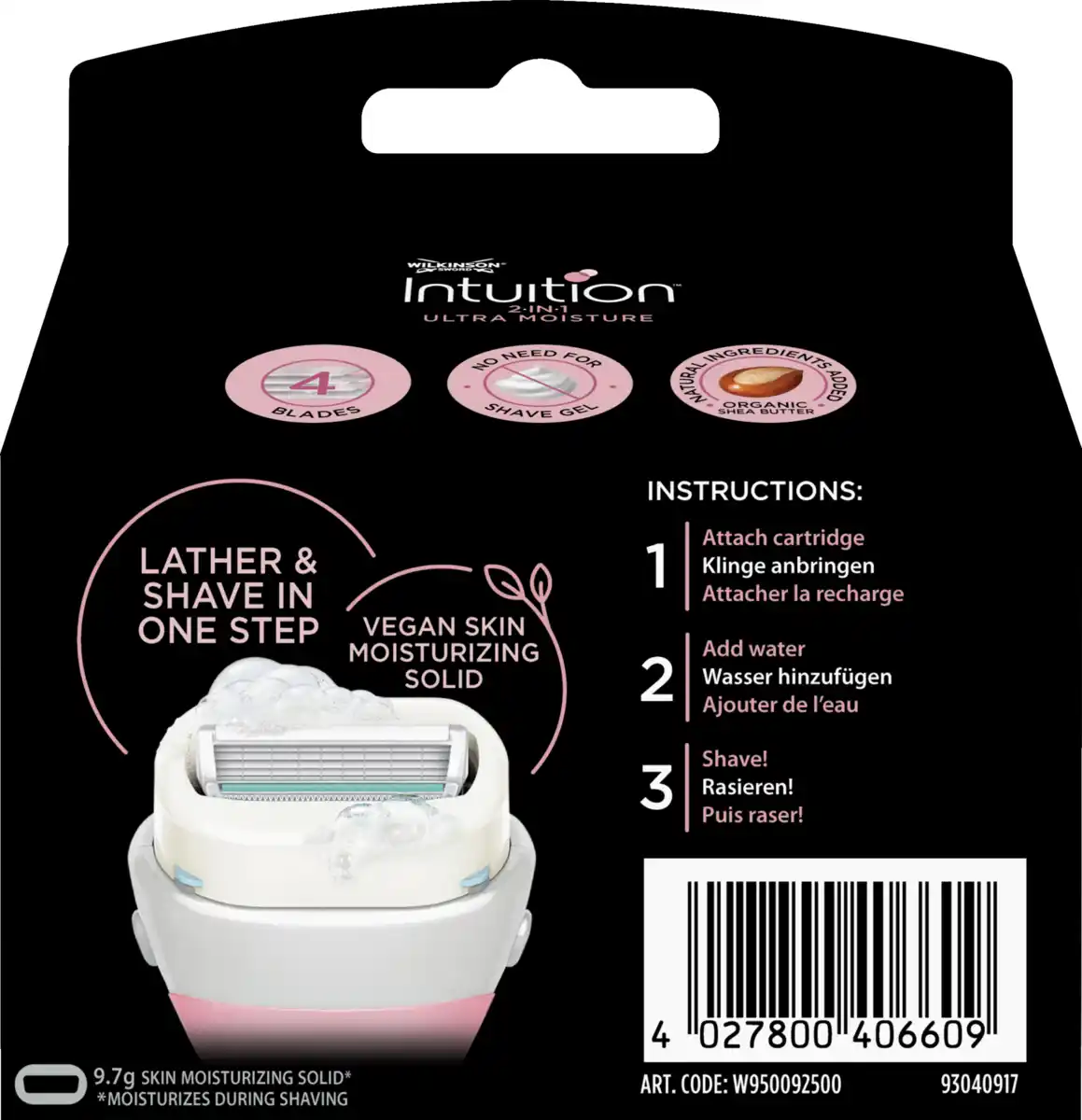 Bild 2 von Wilkinson Sword Intuition 2in1 Ultra Moisture Rasierklingen