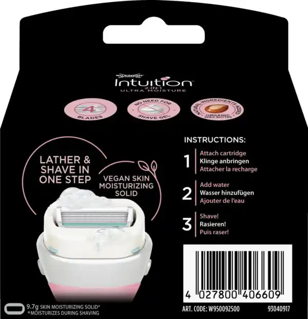 Bild 2 von Wilkinson Sword Intuition 2in1 Ultra Moisture Rasierklingen