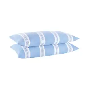 Leinen Mix Kissenbezug, 2er Set, hellblau