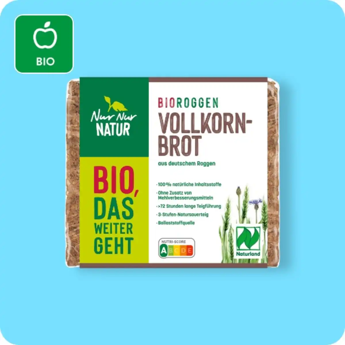 Bild 1 von NUR NUR NATUR Bio-Roggenvollkornbrot