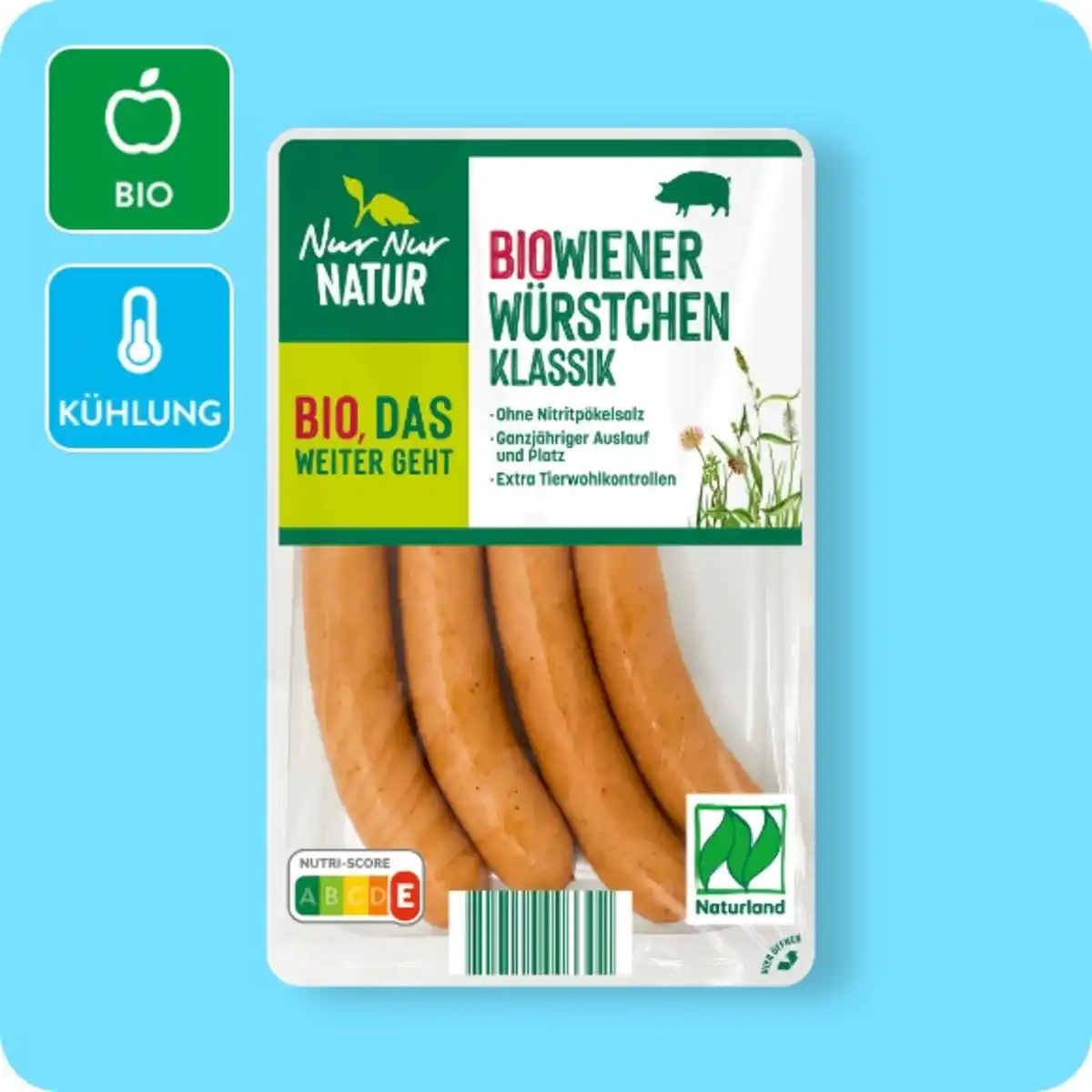 Bild 1 von NUR NUR NATUR Bio-Wiener Würstchen