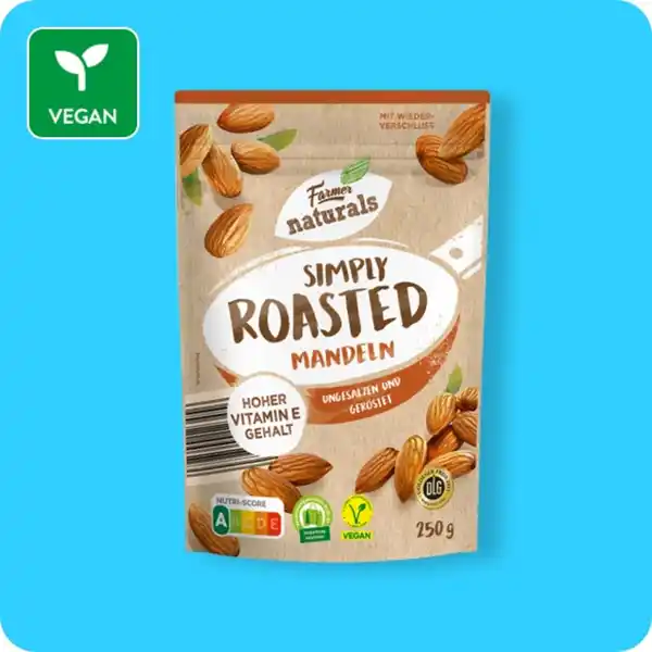 Bild 1 von FARMER NATURALS Geröstete Nüsse, Mandeln