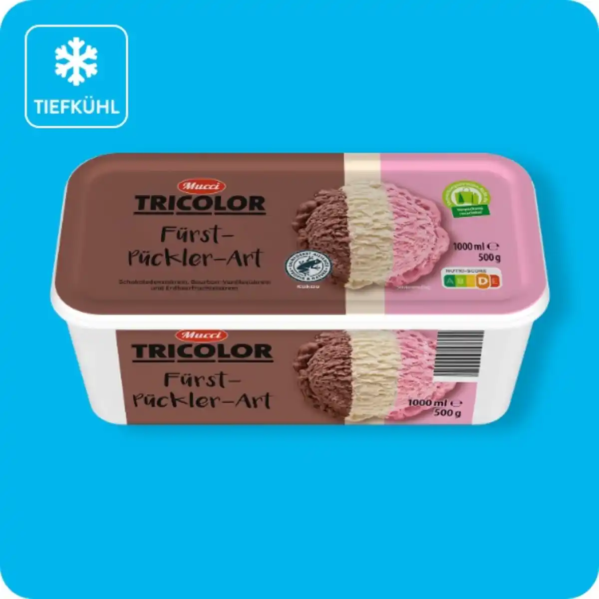 Bild 1 von MUCCI Eisschale Tricolor, Verschiedene Sorten