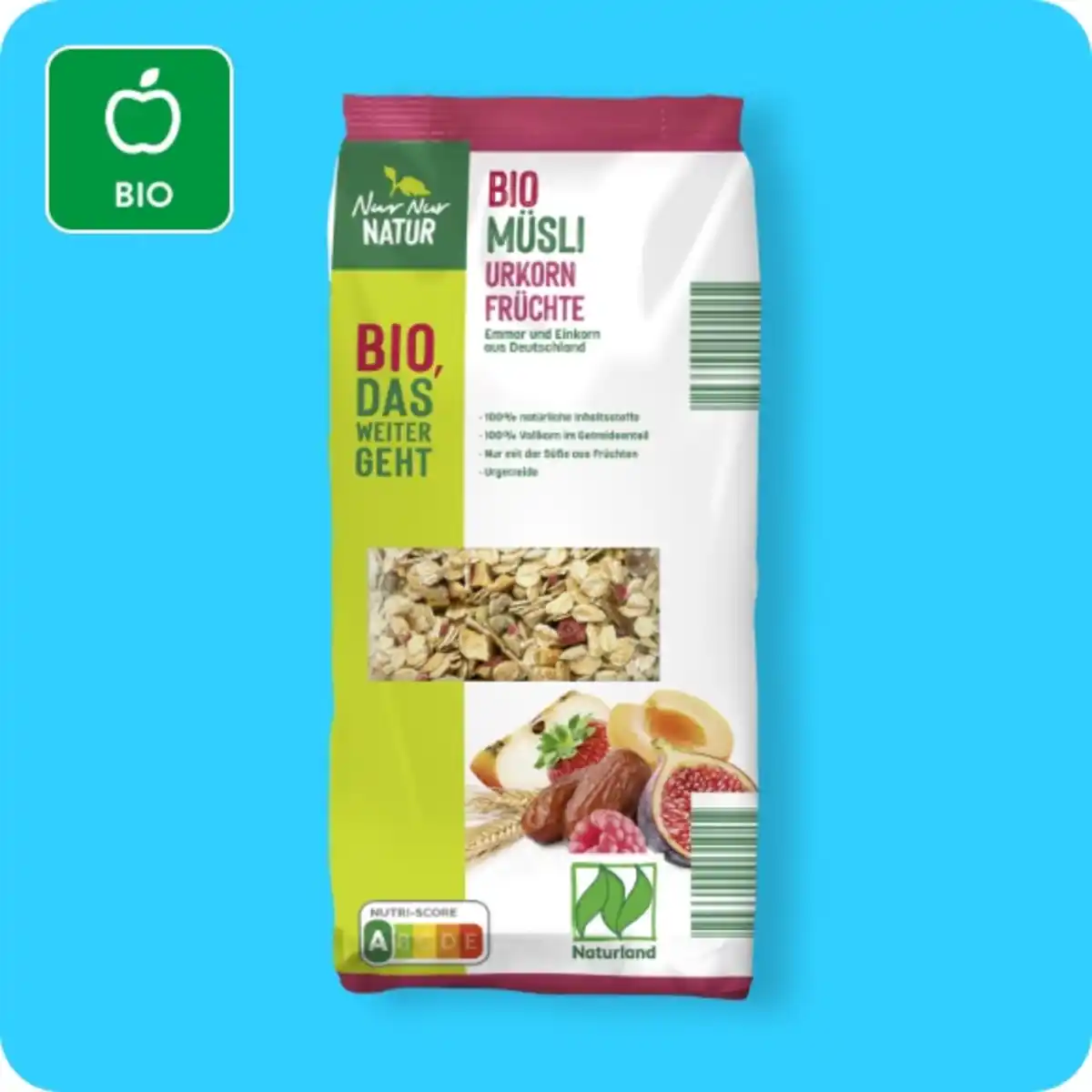 Bild 1 von NUR NUR NATUR Bio-Müsli, Verschiedene Sorten