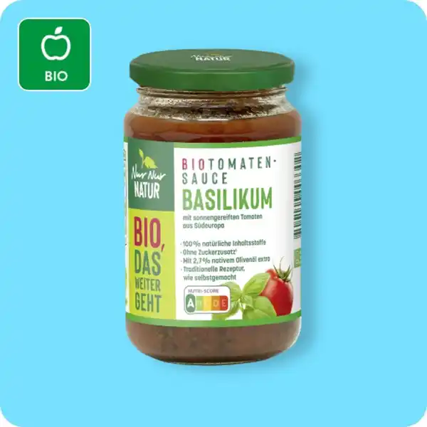 Bild 1 von NUR NUR NATUR Bio-Tomatensauce, Verschiedene Sorten