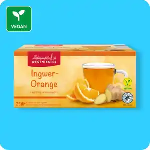 WESTMINSTER Ingwertee, Ingwer-Orange oder Ingwer-Kurkuma
