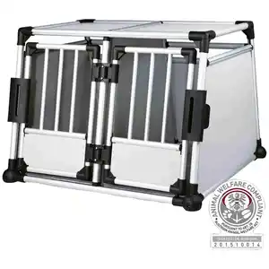 Transportbox, 95 x 69 x 88 cm, Doppelbox, hellgrau/silber