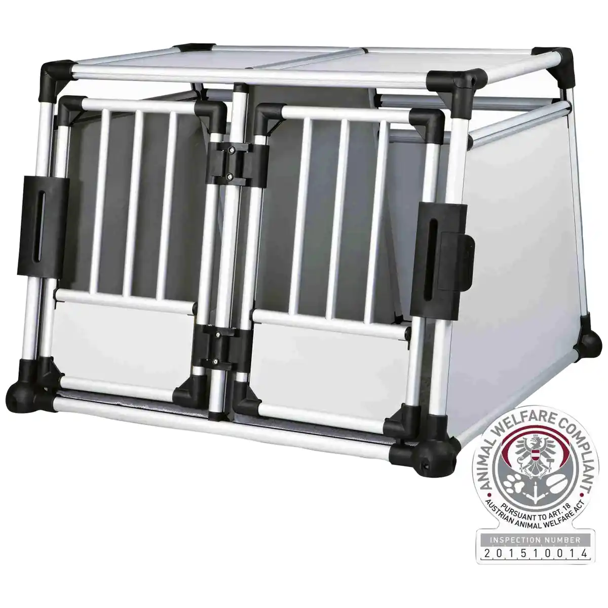 Bild 1 von Transportbox, 95 x 69 x 88 cm, Doppelbox, hellgrau/silber