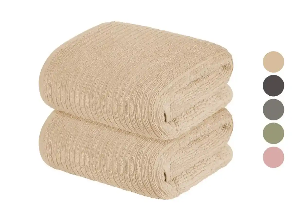 Bild 1 von LIVARNO home Frottier-Handtücher, 2 Stück