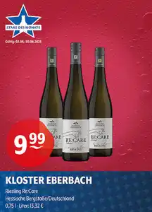KLOSTER EBERBACH Riesling Re:Care Hessische Bergstraße/Deutschland