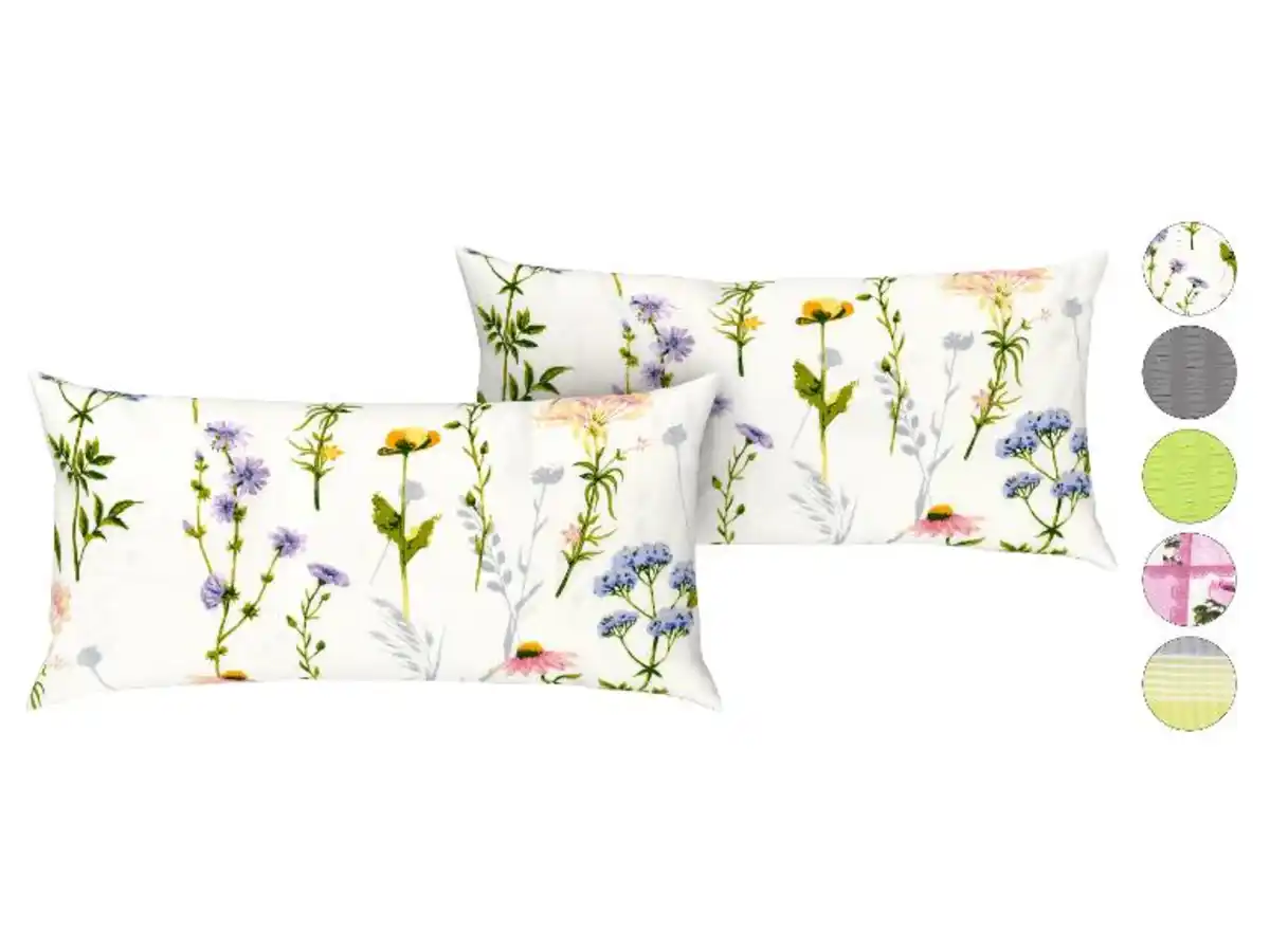 Bild 1 von LIVARNO home Seersucker-Kissenbezüge, 2 Stück, 80 x 40 cm