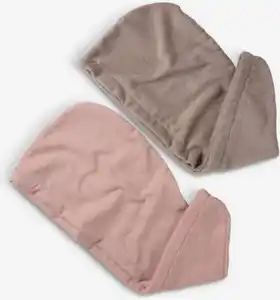 Turban-Handtuch TUNADAL 2Stk sand/rosa