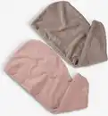 Bild 1 von Turban-Handtuch TUNADAL 2Stk sand/rosa