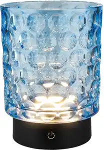 Briloner LED Akku-Tischleuchte Sunora blau 15 cm warmweiß dimmbar
