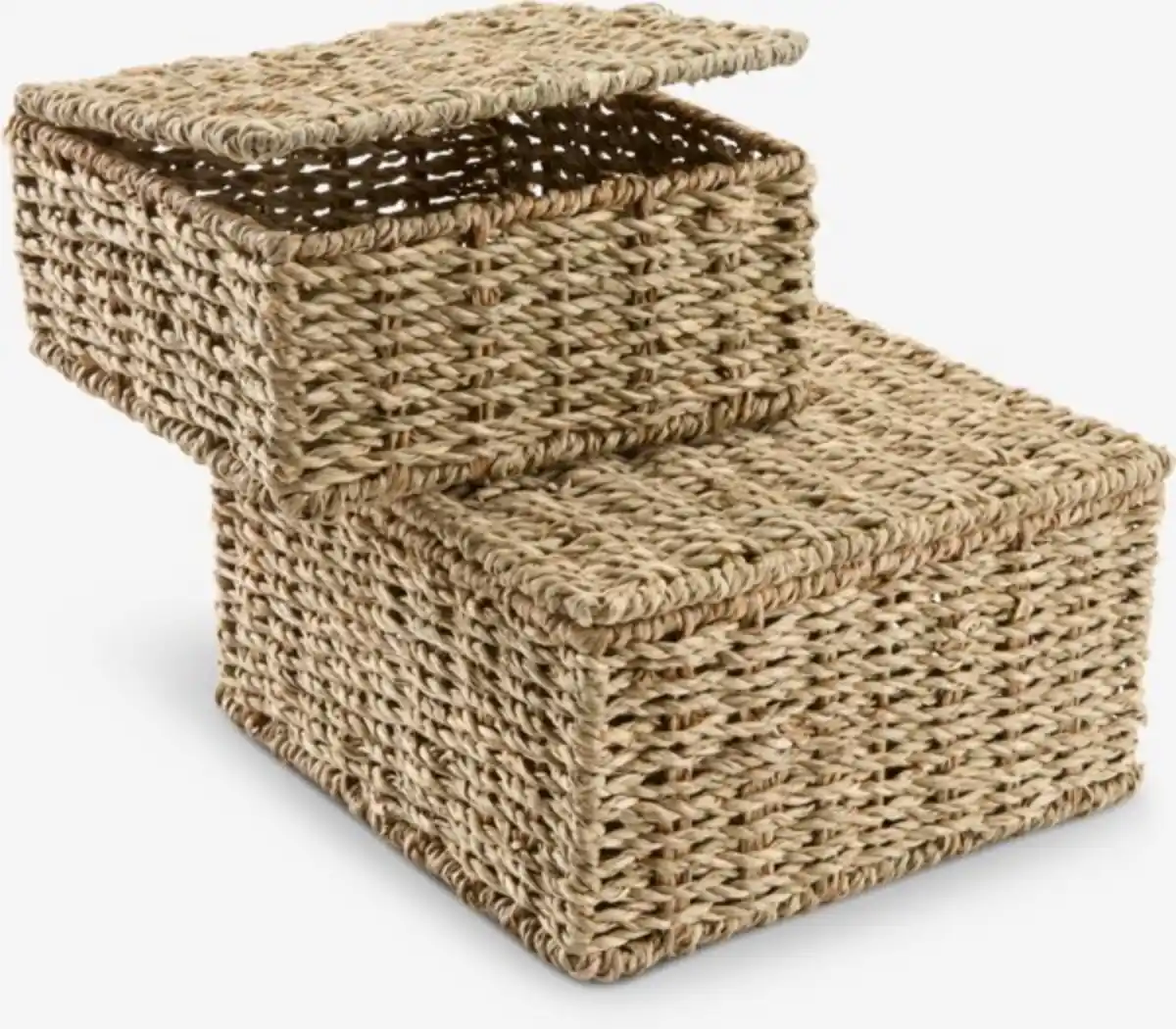 Bild 1 von Aufbewahrungsbox SENNAN mit Deckel Seegras 2 Stk.