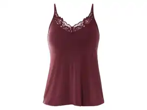 esmara® Damen Spaghettiträgerhemd, mit eleganter Spitze