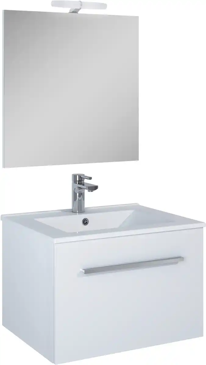 Bild 1 von Gäste WC Möbel Set Freiburg weiß hochglanz 60 cm