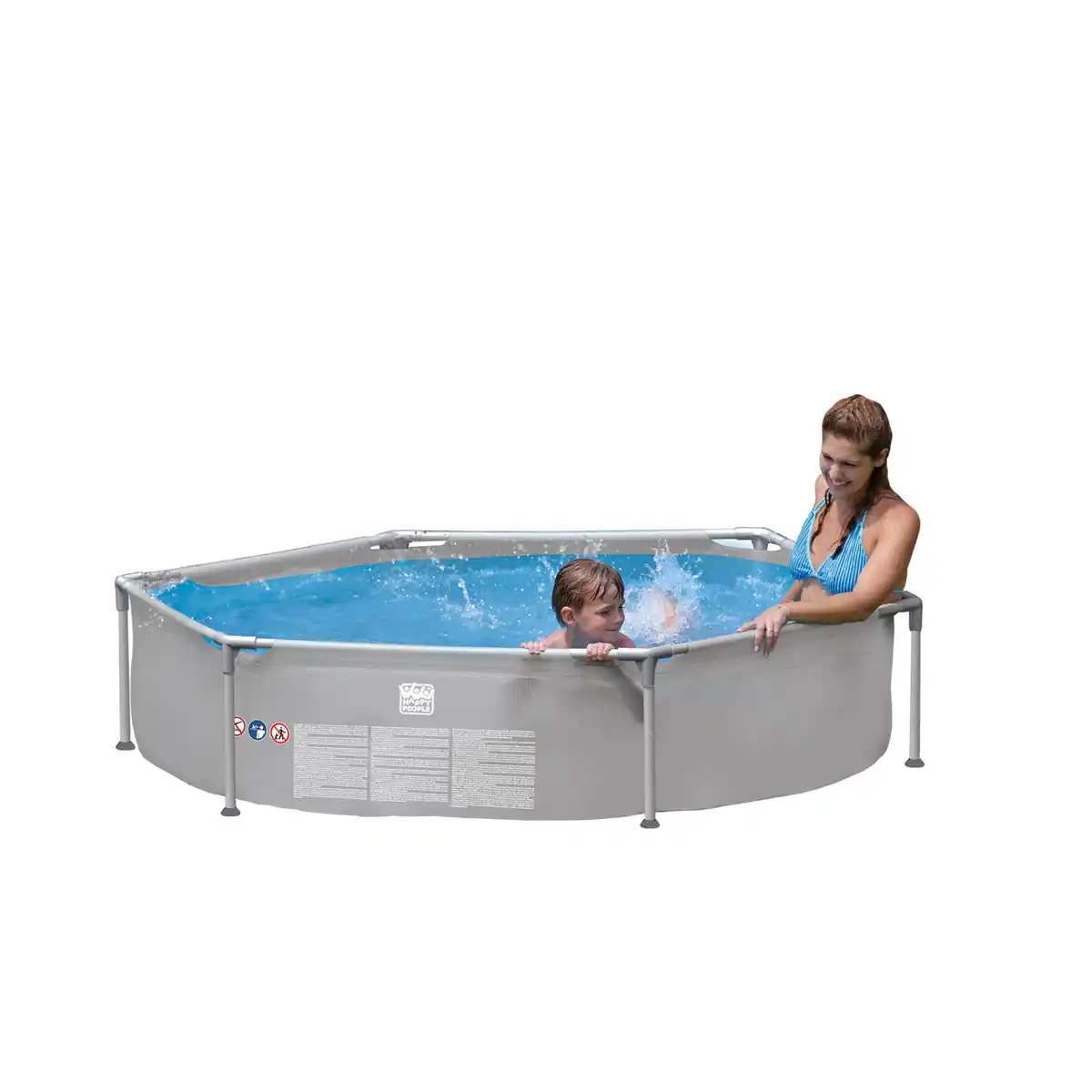 Bild 2 von Stahlrahmen-Pool, grau, BxH: 240 x 51 cm