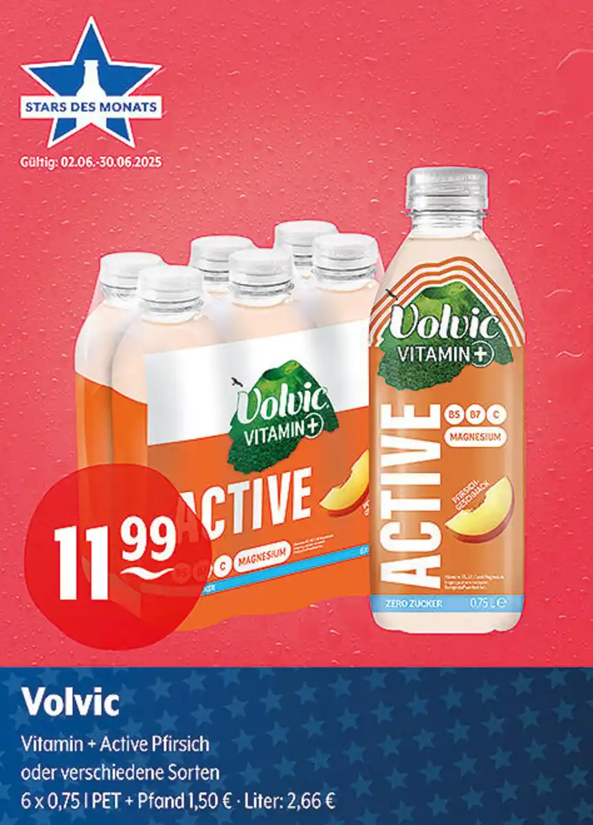 Bild 1 von Volvic Vitamin + Active Pfirsich oder verschiedene Sorten