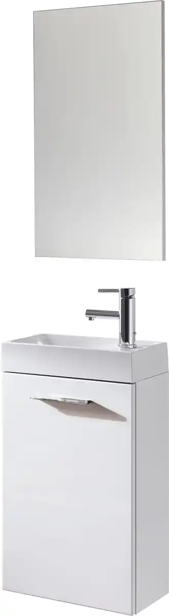 Bild 1 von Gäste WC Möbel Set Mainz weiß hochglanz 40 cm