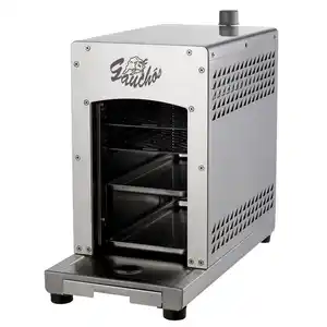 Grill, 2 x Edelstahlrost, Grillfläche 15,4x31,5 cm