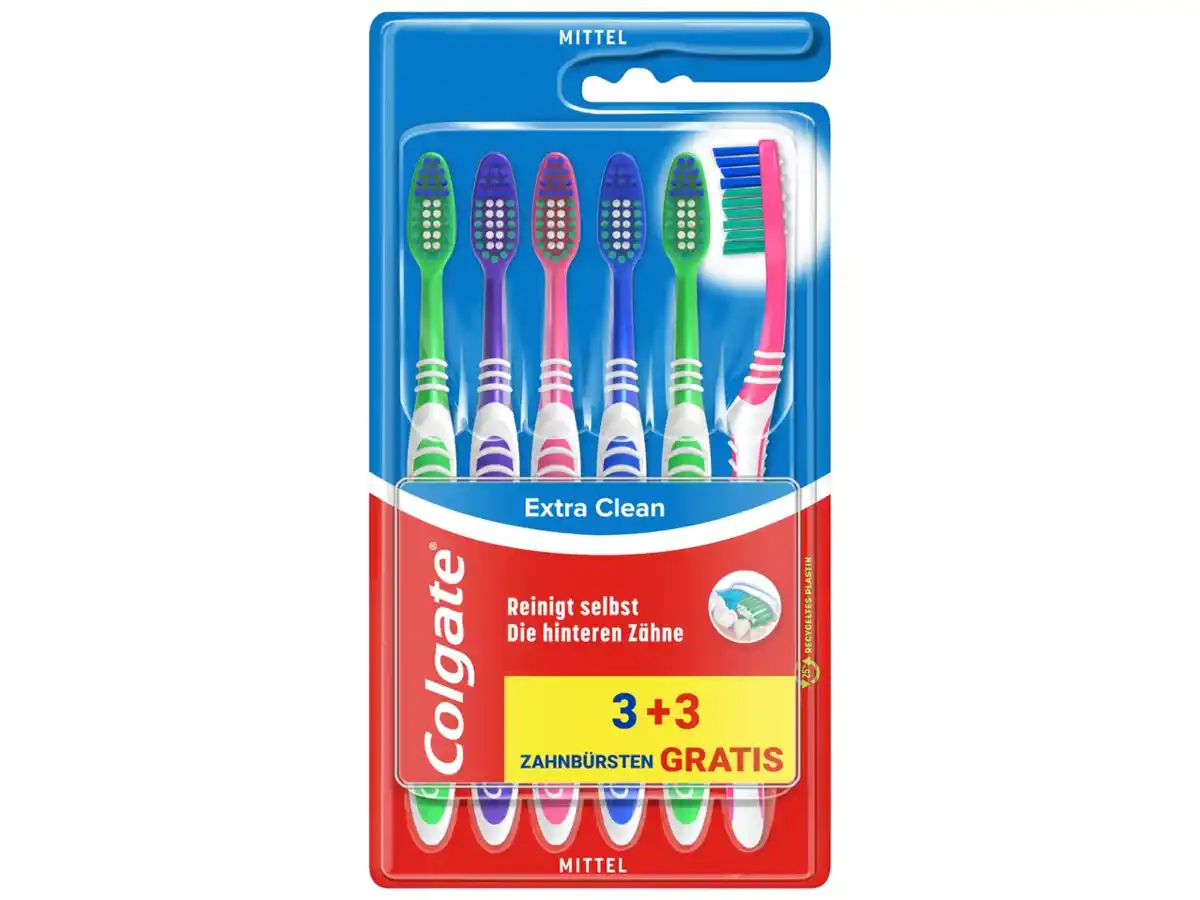 Bild 1 von Colgate Extra Clean Zahnbürste mittel,  6 St