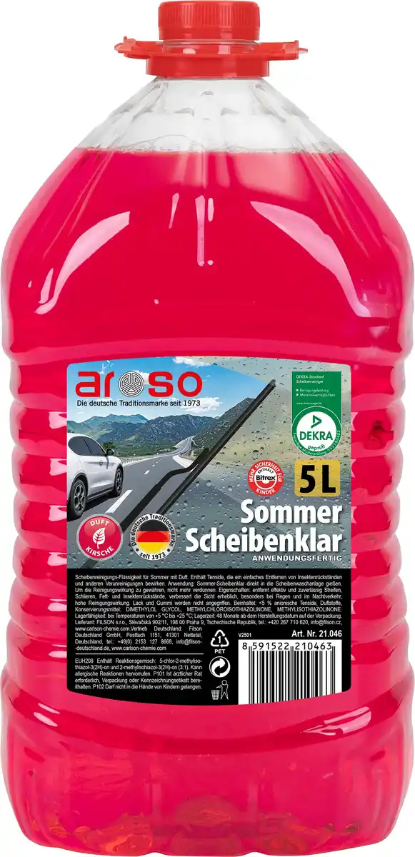 Bild 1 von aroso Scheibenreiniger Sommer gebrauchsfertig Kirsche 5 L