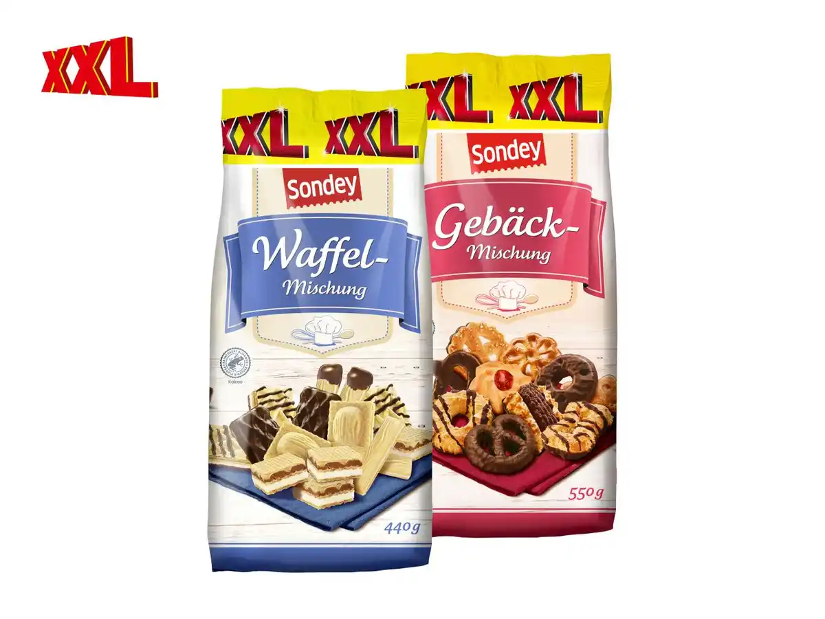 Bild 1 von Sondey Waffel-/Gebäckmischung XXL