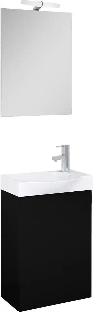 Bild 1 von Gäste WC Möbel Set Stuttgart schwarz matt 45 cm