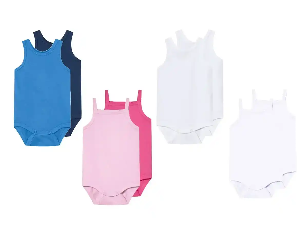 Bild 1 von lupilu® 2 Baby-Bodys,  2 Stu