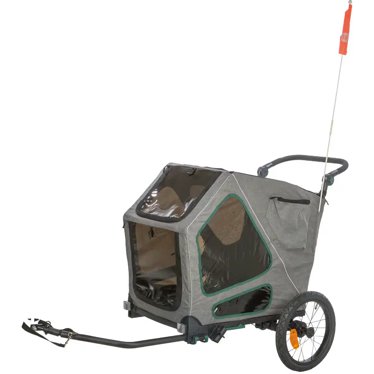 Bild 1 von Hundeanhänger, M, 71x95x85/138 cm, grau/salbei