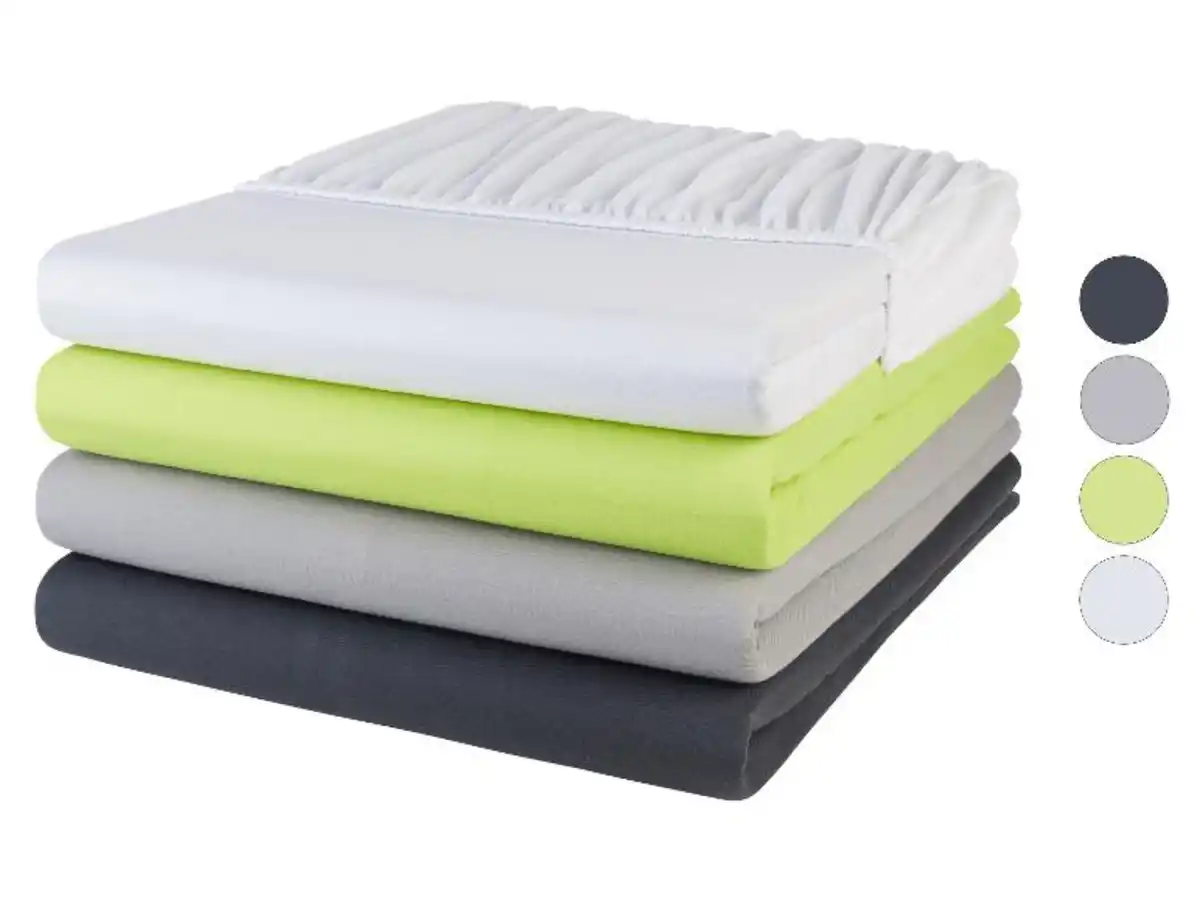 Bild 1 von LIVARNO home Jersey-Spannbettlaken, 180-200 x 200