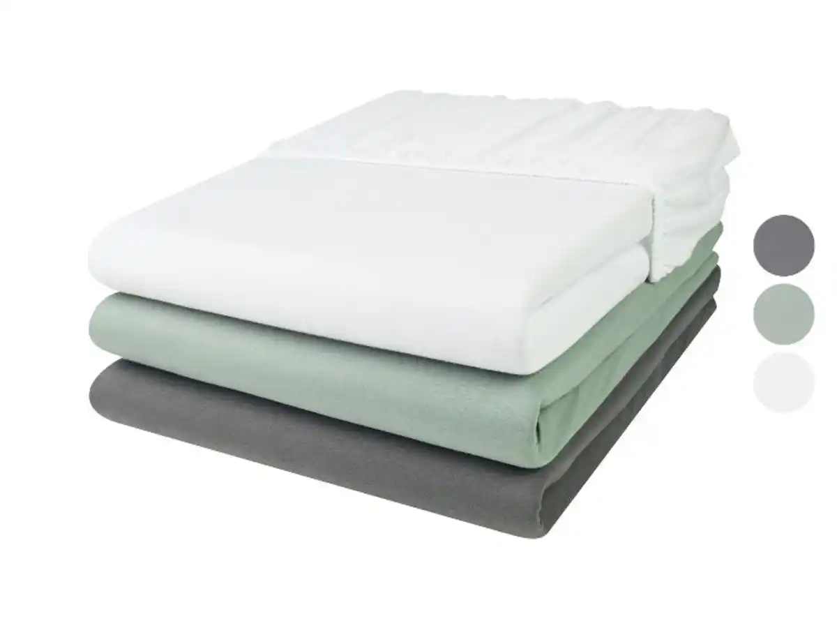 Bild 1 von LIVARNO home Jersey-Spannbettlaken, 90-100 x 200 cm
