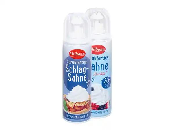 Bild 1 von Milbona Sprühfertige Sahne