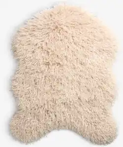 Kunstlammfell KORSKNAP 55x75 beige