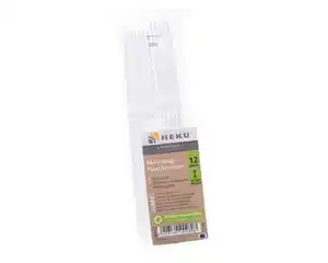 Heku Mehrweg-Plastikmesser Premium Qualität transparent 12er