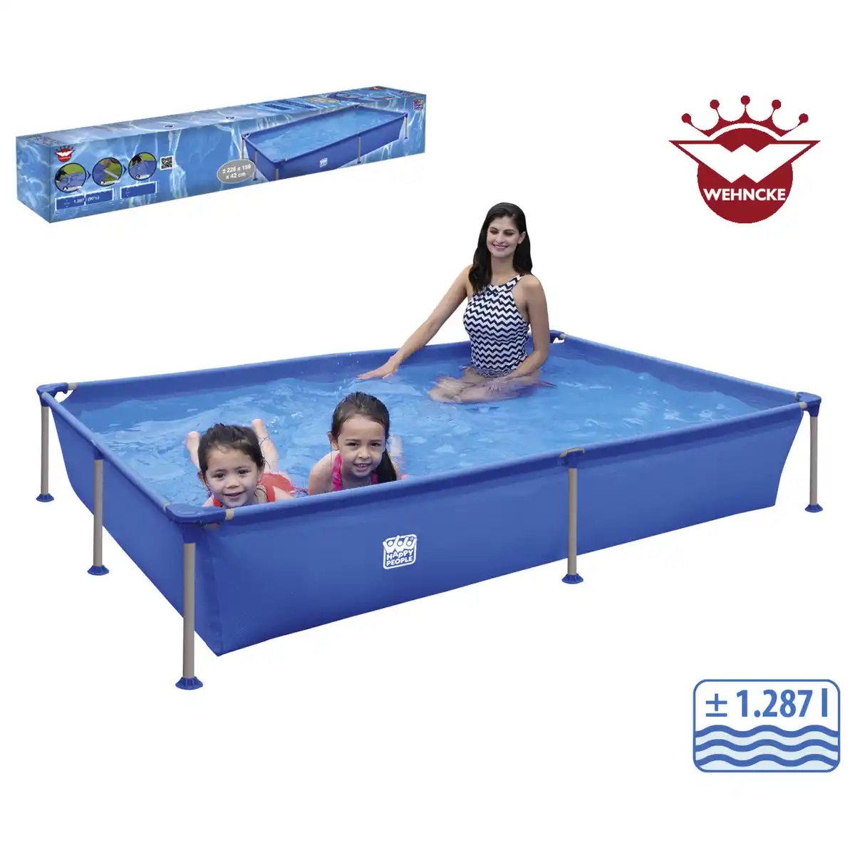 Bild 1 von Rechteckpool blau, BxLxH: 228 x 159 x 42 cm