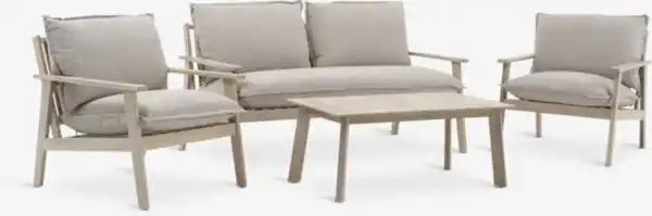 Bild 1 von Lounge-Set SYLTHOLM 4,5Pers. Hartholz