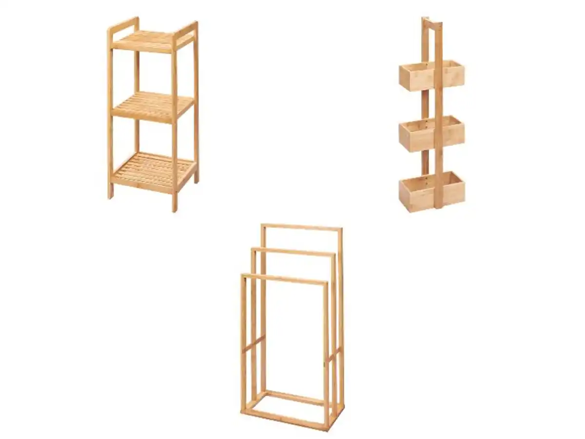 Bild 1 von LIVARNO home Bambusregal/Wäschekorb/Handtuchhalter