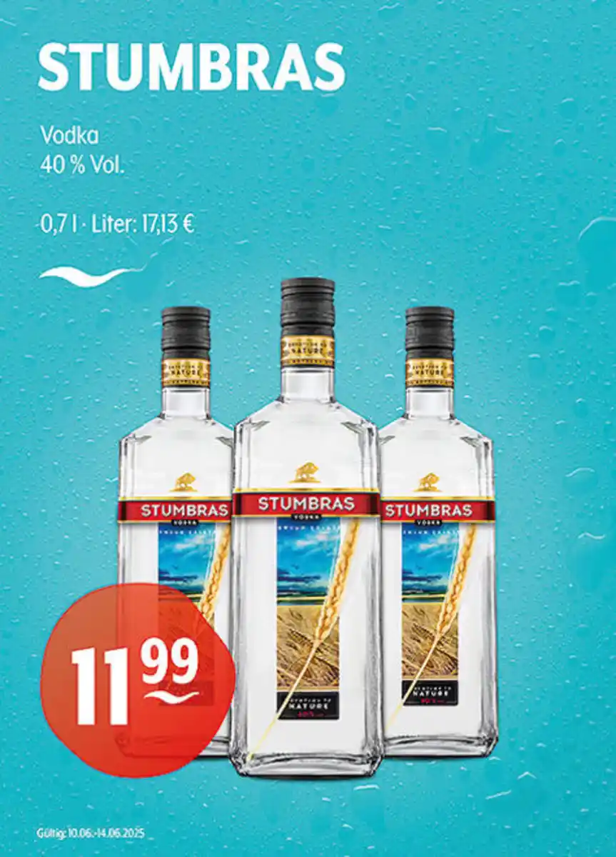 Bild 1 von STUMBRAS Vodka 40 % Vol.