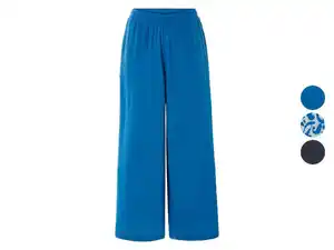 esmara® Damen Wide-Leg Hose, mit Crinkle-Struktur