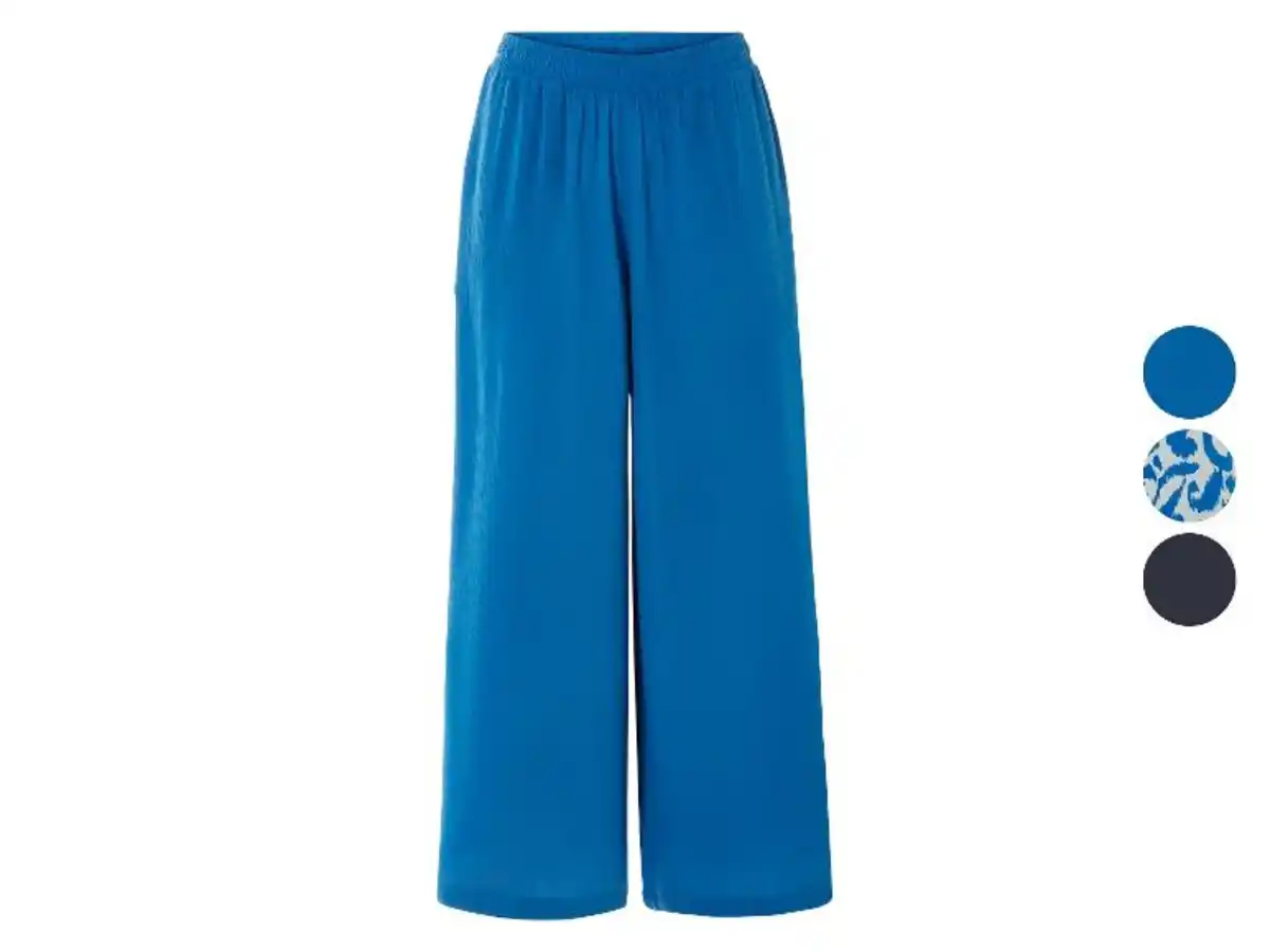 Bild 1 von esmara® Damen Wide-Leg Hose, mit Crinkle-Struktur