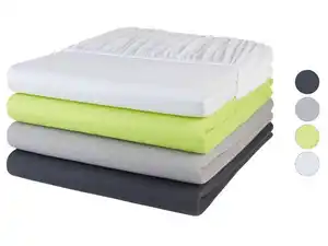 LIVARNO home Jersey-Spannbettlaken, 90-100 x 200 x 25 cm